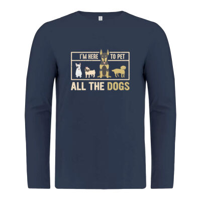 Unisex "I'm Here to Pet" Long Sleeve Tee Thumbnail