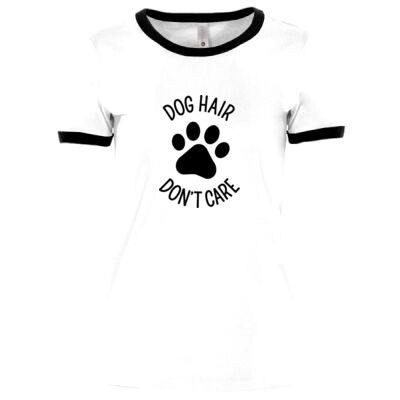 Unisex "Dog Hair, Don't Care!" Ringer Tee Thumbnail