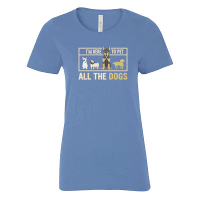 Ladies "I'm Here To Pet" Tee  Thumbnail